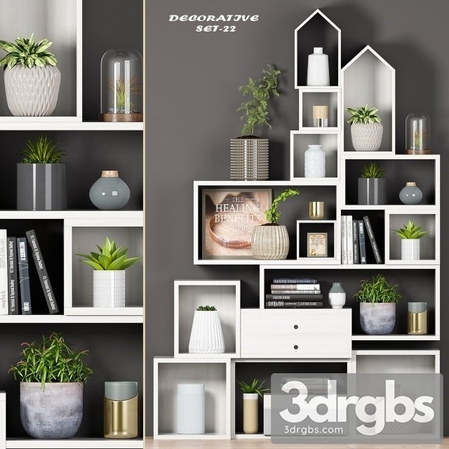 Sideboard Decor Set 22 3dsmax Download - thumbnail 1