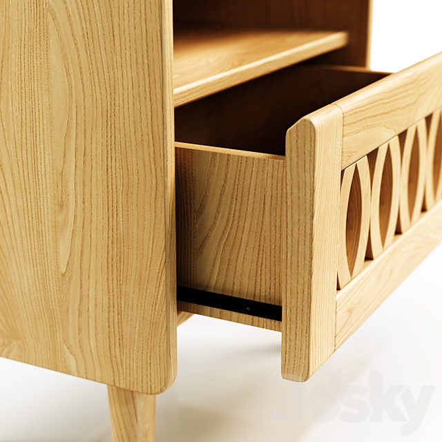 Sideboard in vintage Malu style 3DS Max Model - thumbnail 3