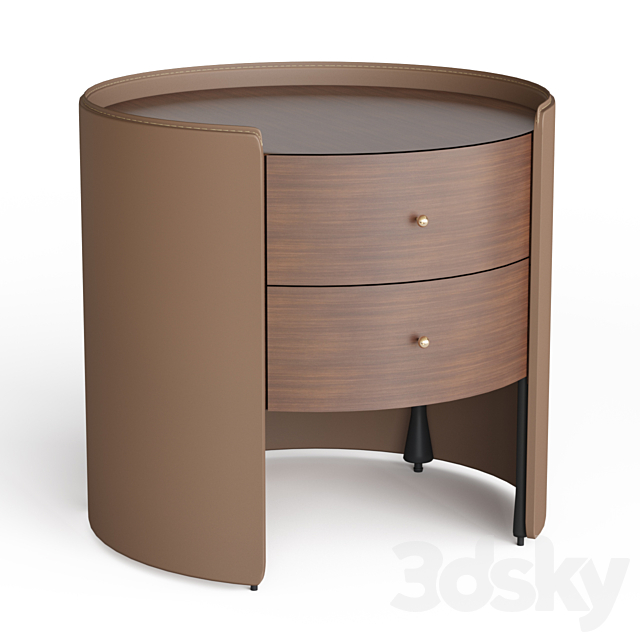 Sideboard in walnut and leather. Firmo 3DSMax File - thumbnail 1