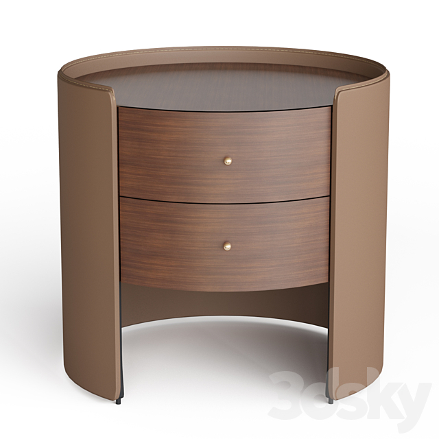 Sideboard in walnut and leather. Firmo 3DSMax File - thumbnail 2