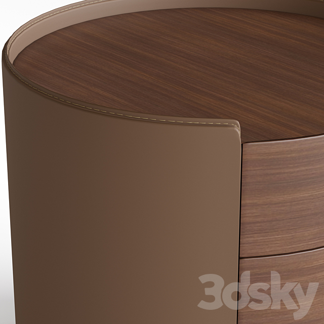 Sideboard in walnut and leather. Firmo 3DSMax File - thumbnail 3