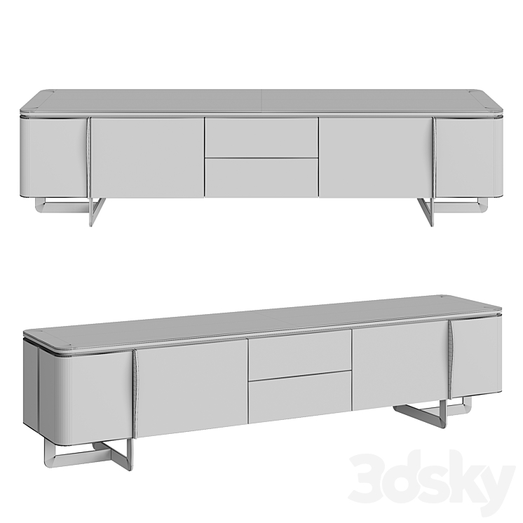 Sideboard OAK NOHO 3DS Max Model - thumbnail 2