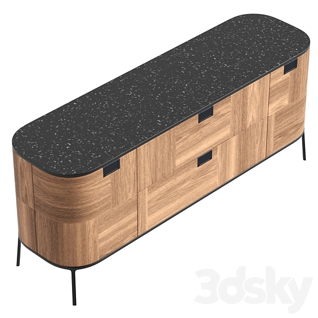 Sideboards Maxalto TESAURUS 3DS Max Model - thumbnail 5