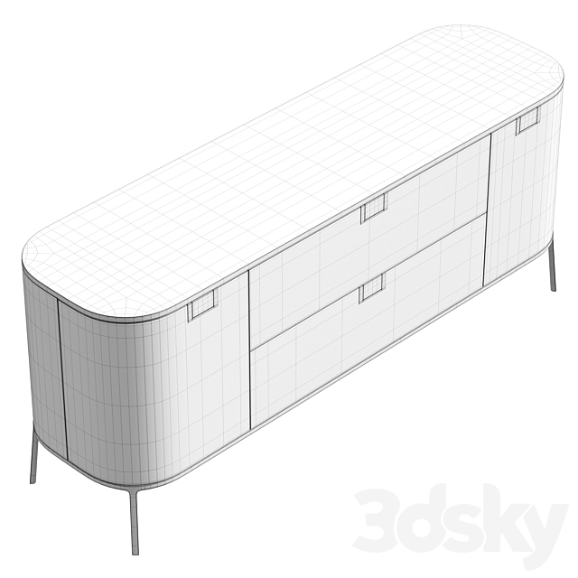 Sideboards Maxalto TESAURUS 3DS Max Model - thumbnail 6