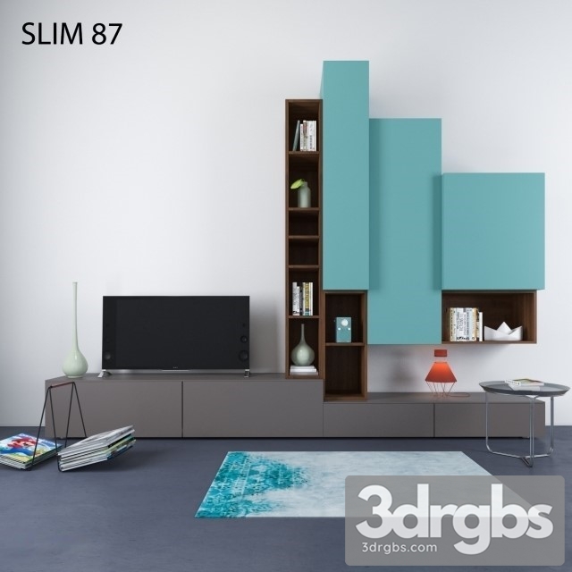 Slim Display Wardrobe 3dsmax Download - thumbnail 1