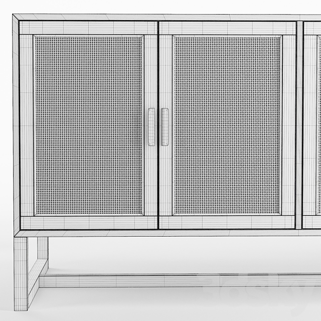 Sorren Media Cabinet 3DS Max Model - thumbnail 7