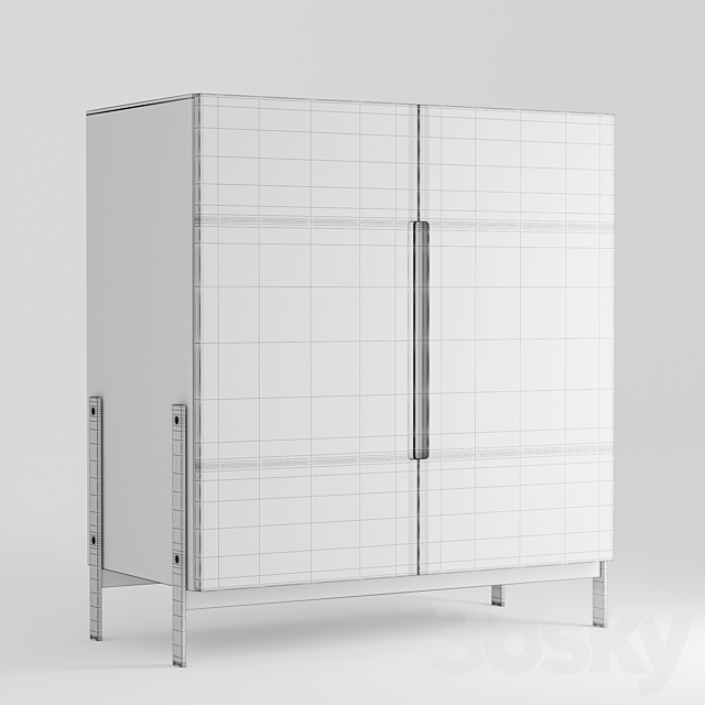 SQUARE FLOAT SIDEBOARD. Novamobili. 3DS Max Model - thumbnail 4