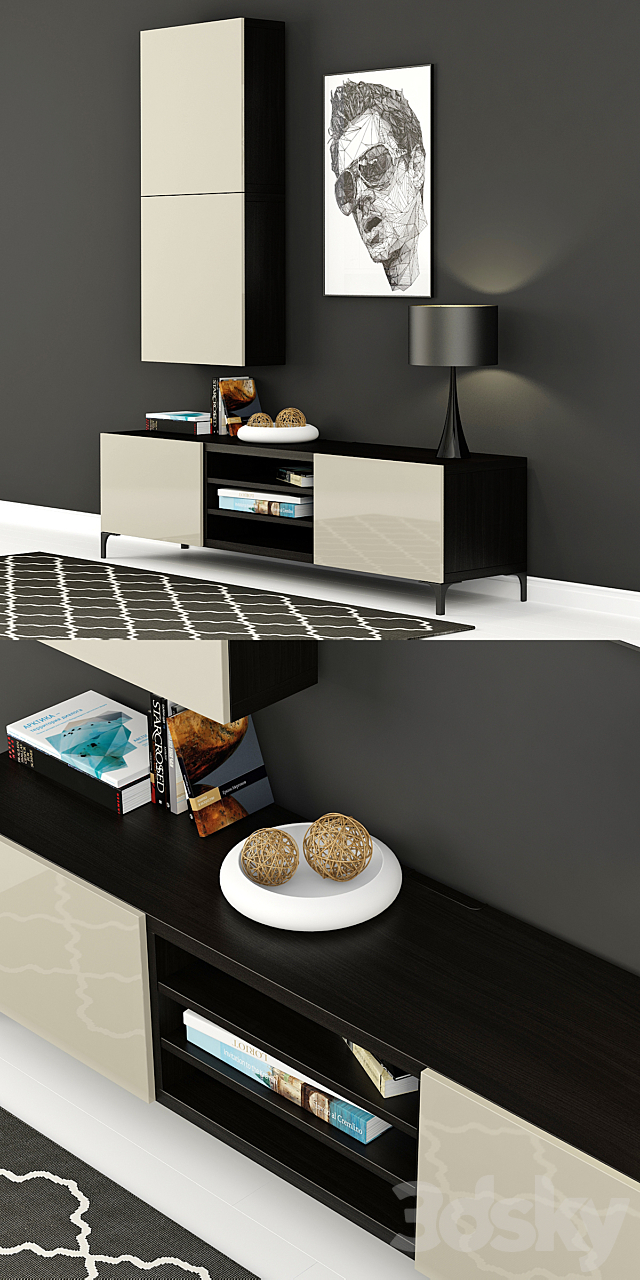 Stand for TV BESTO _ Besta Ikea 3DSMax File - thumbnail 2