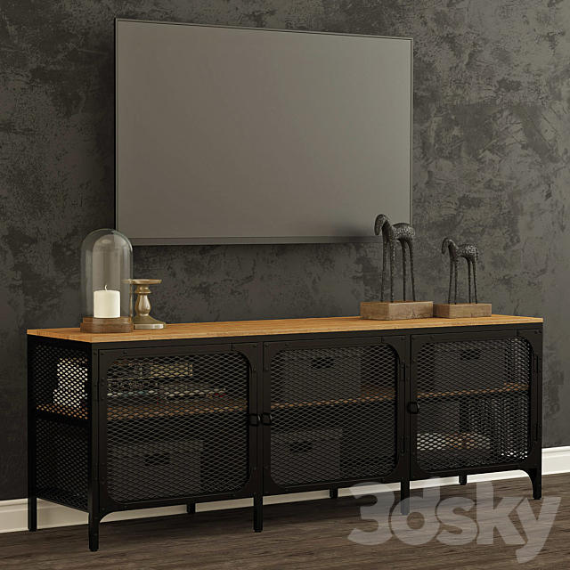 Stand for TV Ikea Fellbo. 3DSMax File - thumbnail 1