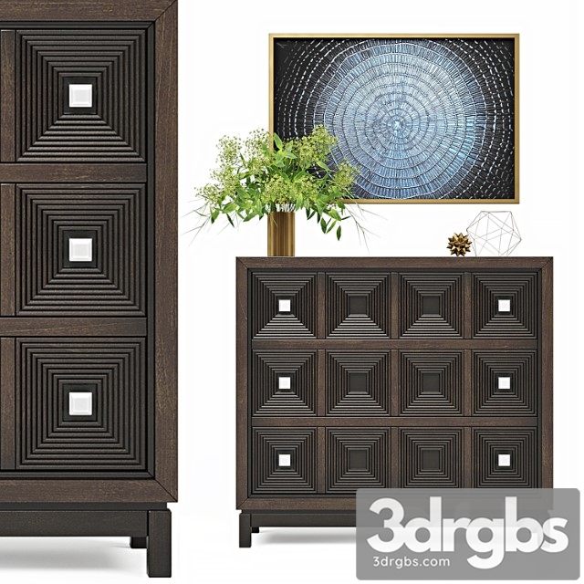 Sterns 3 drawer accent chest by mercury row 2 3dsmax Download - thumbnail 1