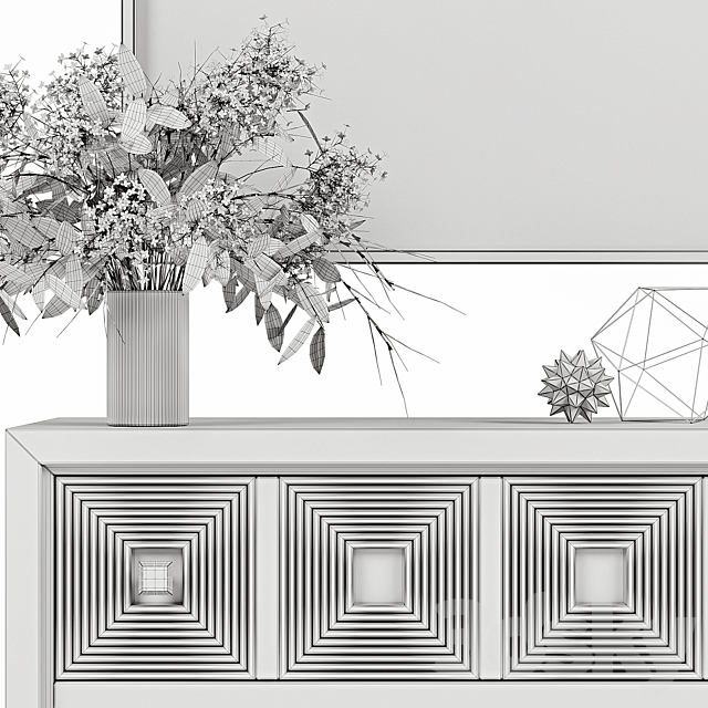 Sterns 3 Drawer Accent Chest by Mercury Row 3DSMax File - thumbnail 3