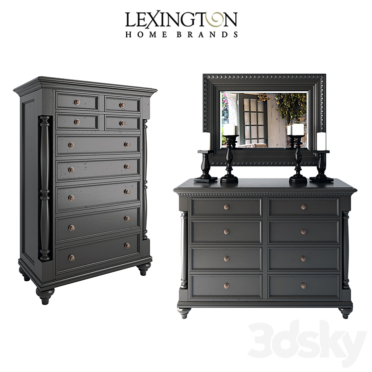 STONY POINT CHEST and DRESSER 3DS Max Model - thumbnail 3