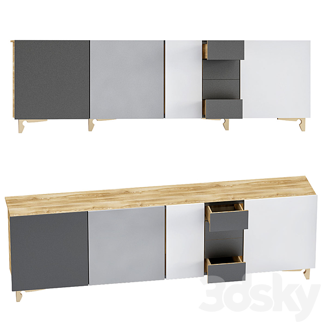 Supergrau Starbuck Sideboard 3DSMax File - thumbnail 1