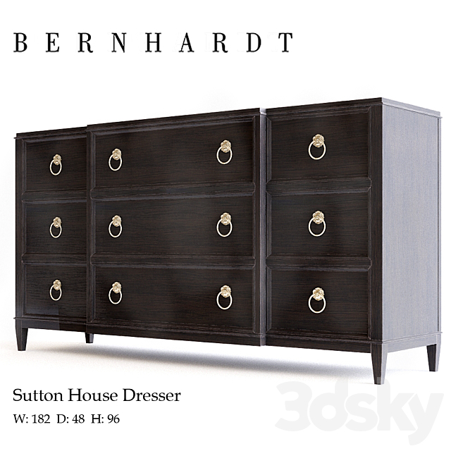 Sutton House Dresser 3DSMax File - thumbnail 1