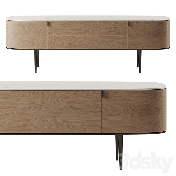 SYMPHONY sideboard by Poliform 3DS Max Model - thumbnail 1