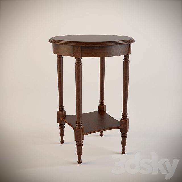 Table round 3DS Max Model - thumbnail 1