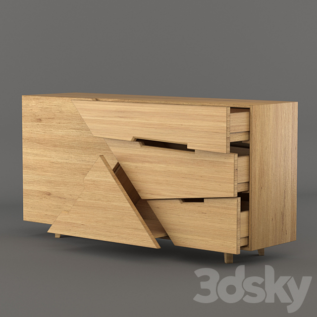 TANGRAM Sideboard 3DS Max Model - thumbnail 2