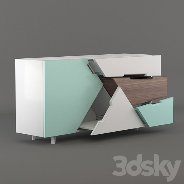 TANGRAM Sideboard 3DS Max Model - thumbnail 3