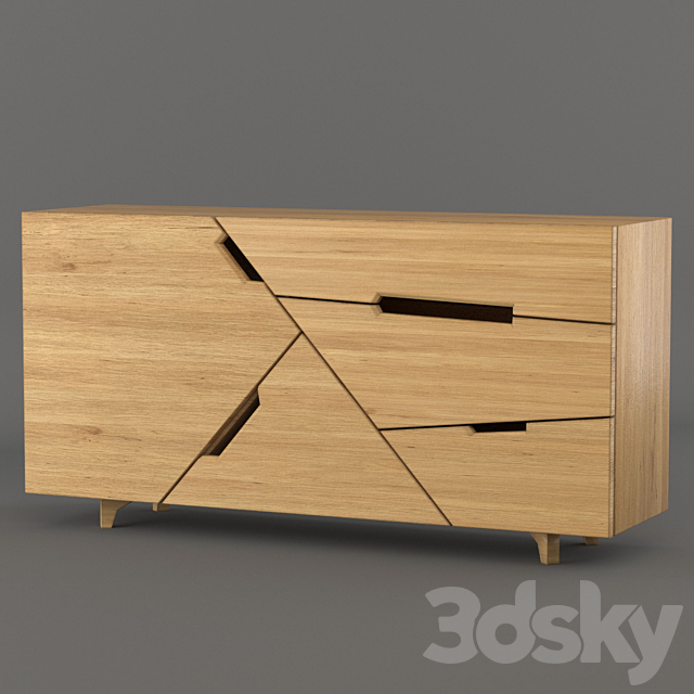 TANGRAM Sideboard 3DS Max Model - thumbnail 4