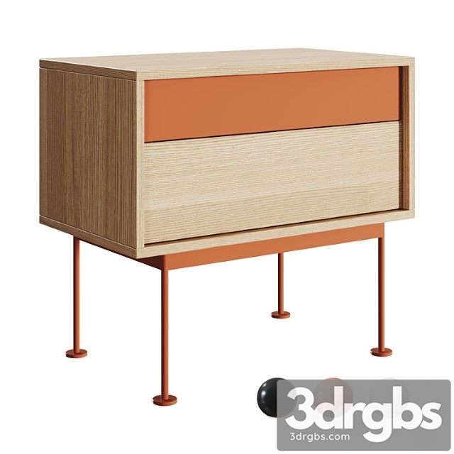 Teulat Yoko Bedside Table 3dsmax Download - thumbnail 1