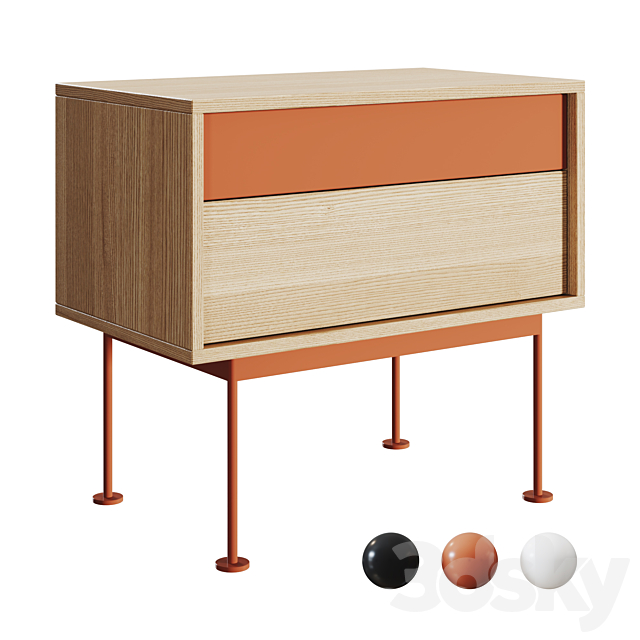 TEULAT – Yoko Bedside table 3DSMax File - thumbnail 1