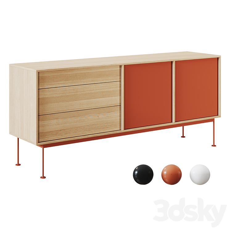 TEULAT – Yoko Sideboard 2 3DS Max Model - thumbnail 3