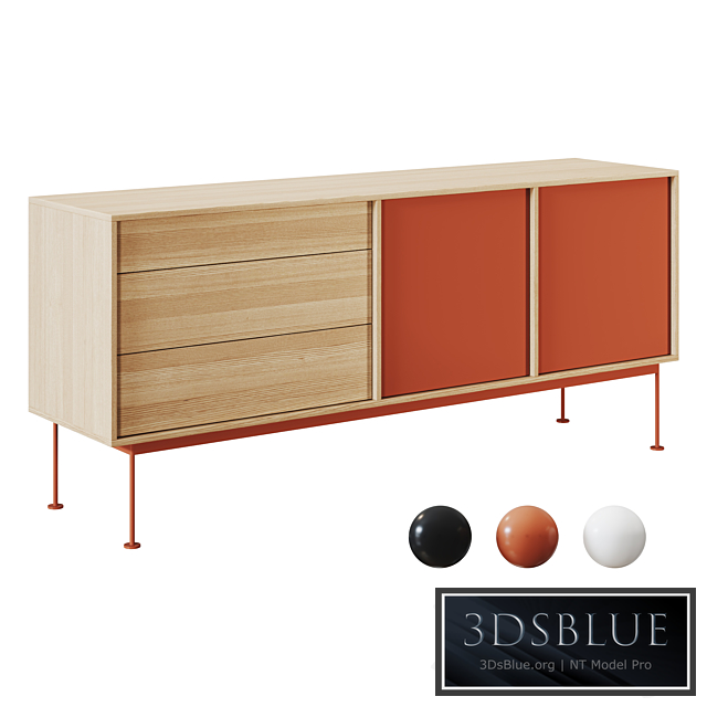 TEULAT – Yoko Sideboard 2 3DS Max - thumbnail 3