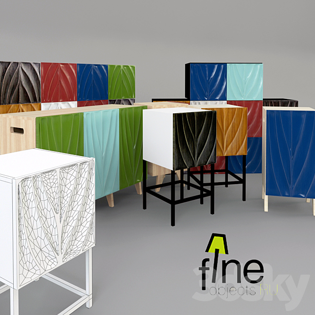 The family of drawers and cabinets BIO Fineobjects 3DSMax File - thumbnail 1