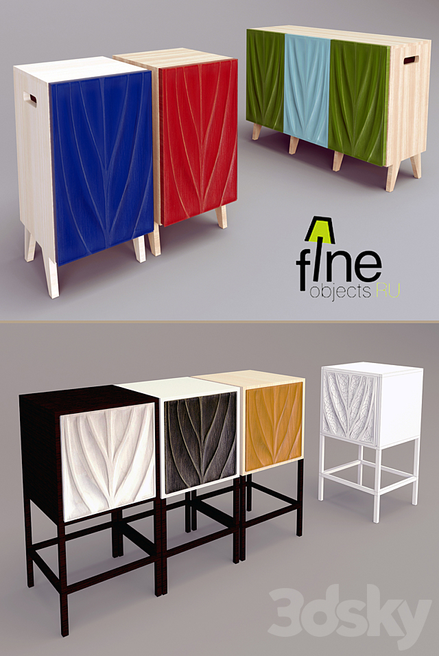 The family of drawers and cabinets BIO Fineobjects 3DSMax File - thumbnail 2