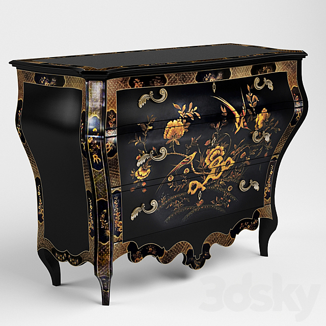 The Heiress Painted Bombé Chest 7501-48 3DSMax File - thumbnail 2