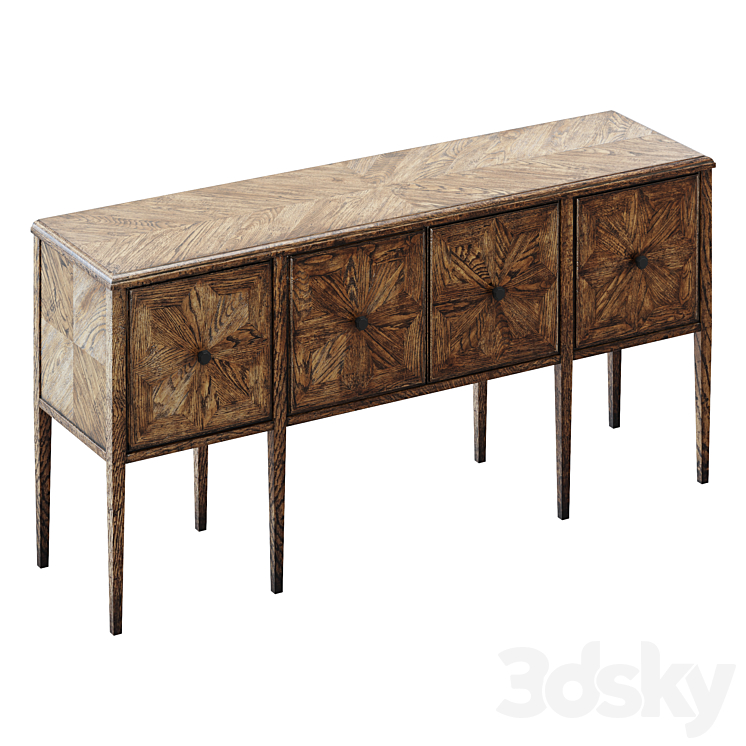 Theodore Alexander – NOVA FOUR DOOR RECTANGULAR CREDENZA 3DS Max Model - thumbnail 1