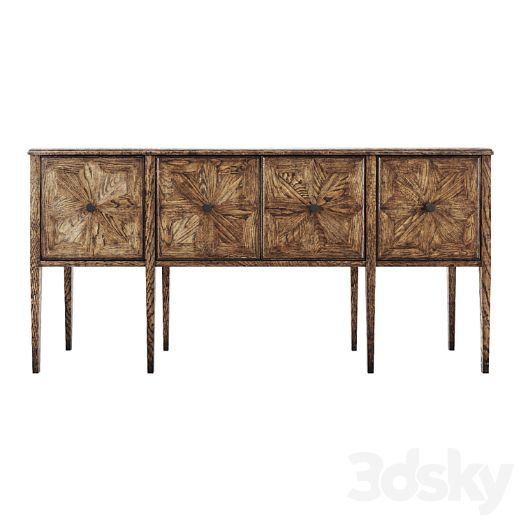 Theodore Alexander – NOVA FOUR DOOR RECTANGULAR CREDENZA 3DS Max Model - thumbnail 2