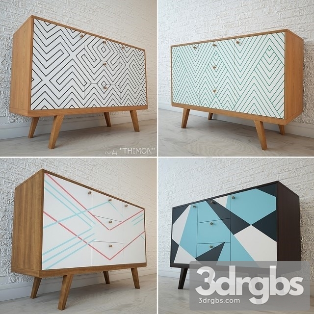 Thimon Sideboard Set 3dsmax Download - thumbnail 1