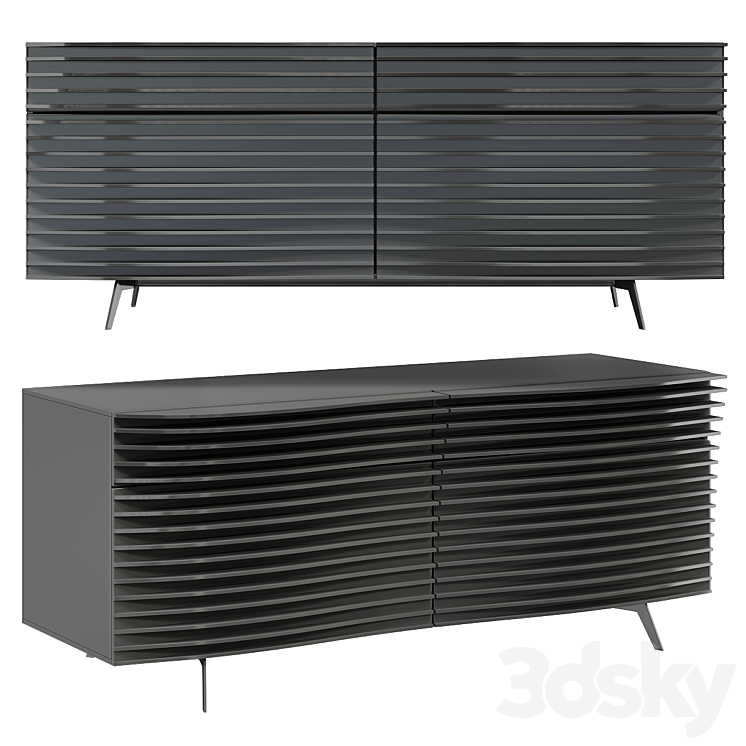 Tide buffet sideboard by karim rashid 3DS Max Model - thumbnail 1