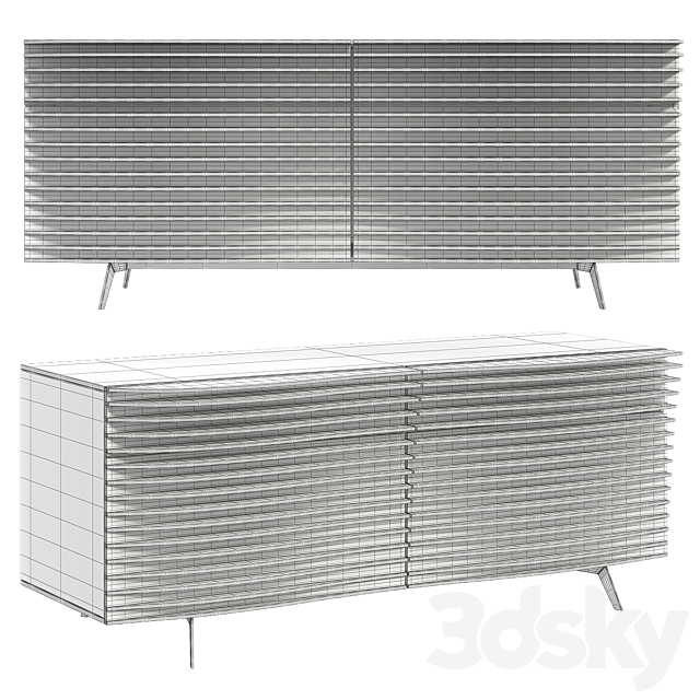 Tide buffet sideboard by karim rashid 3DSMax File - thumbnail 3