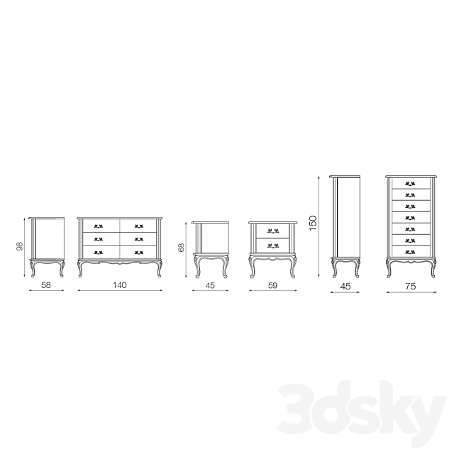 Tosconova “The Mood” chests of dwarwes 3DSMax File - thumbnail 3