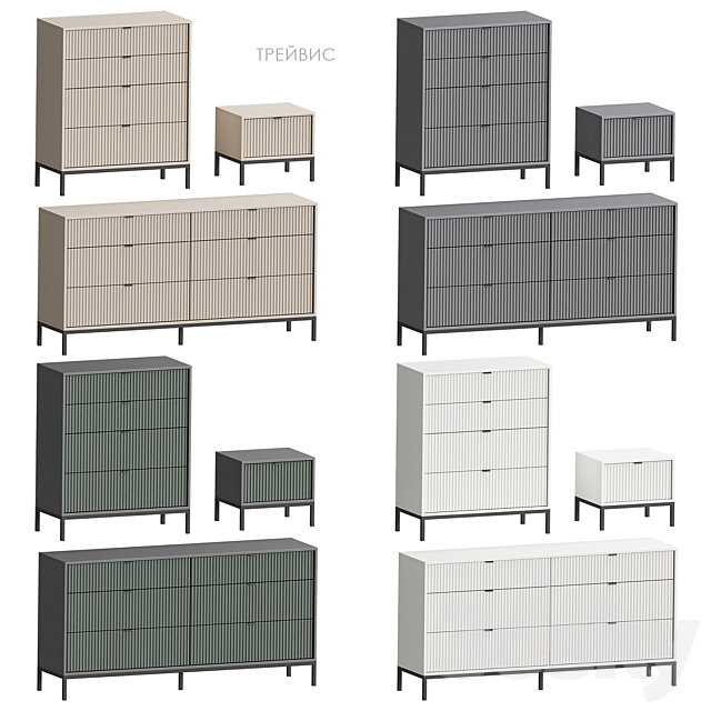 Travis chest of drawers Divan.ru 3DS Max Model - thumbnail 3