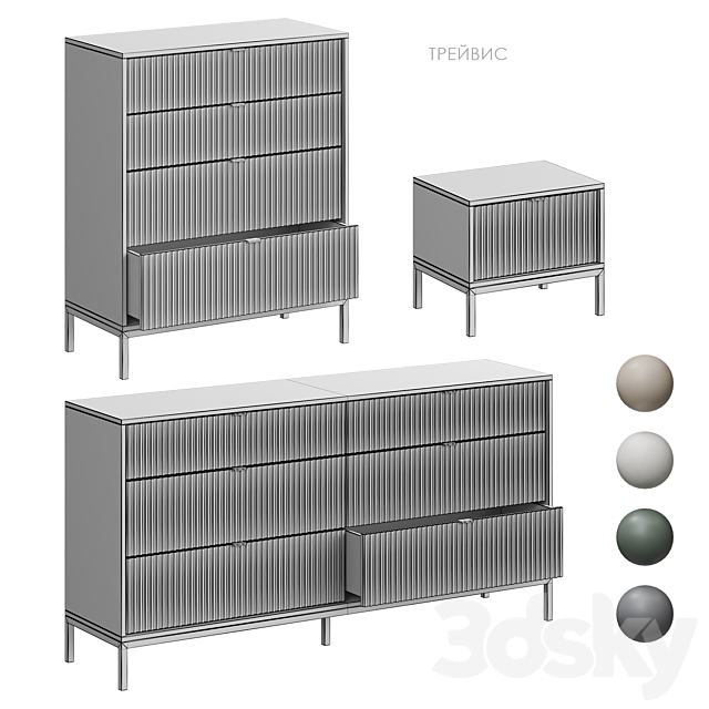 Travis chest of drawers Divan.ru 3DS Max Model - thumbnail 5