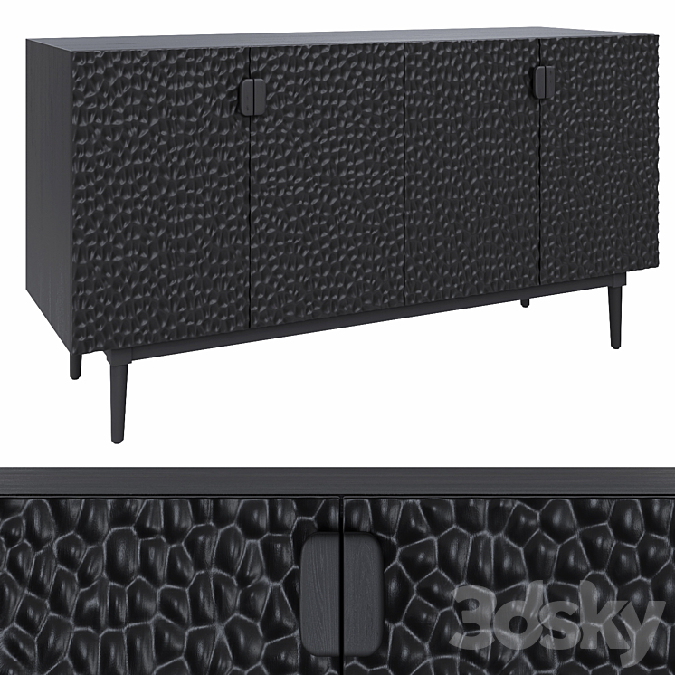 Tribalt La Redoute solid mango sideboard 3DS Max Model - thumbnail 1