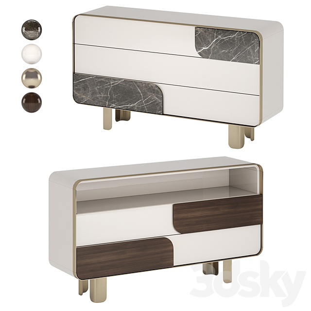 Turri SOUL Chest Of Drawers 3ds Max - thumbnail 1