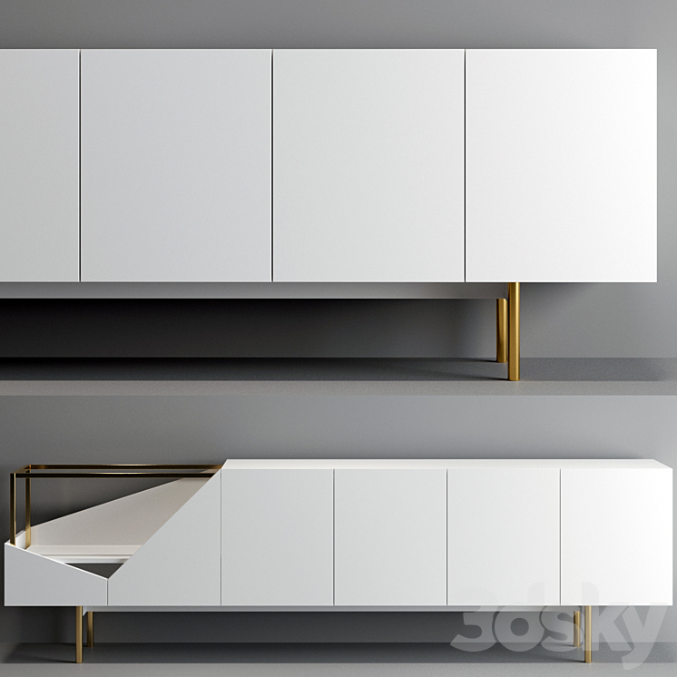 TV cabinet 3DS Max - thumbnail 1