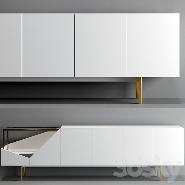 TV cabinet 3DSMax File - thumbnail 1