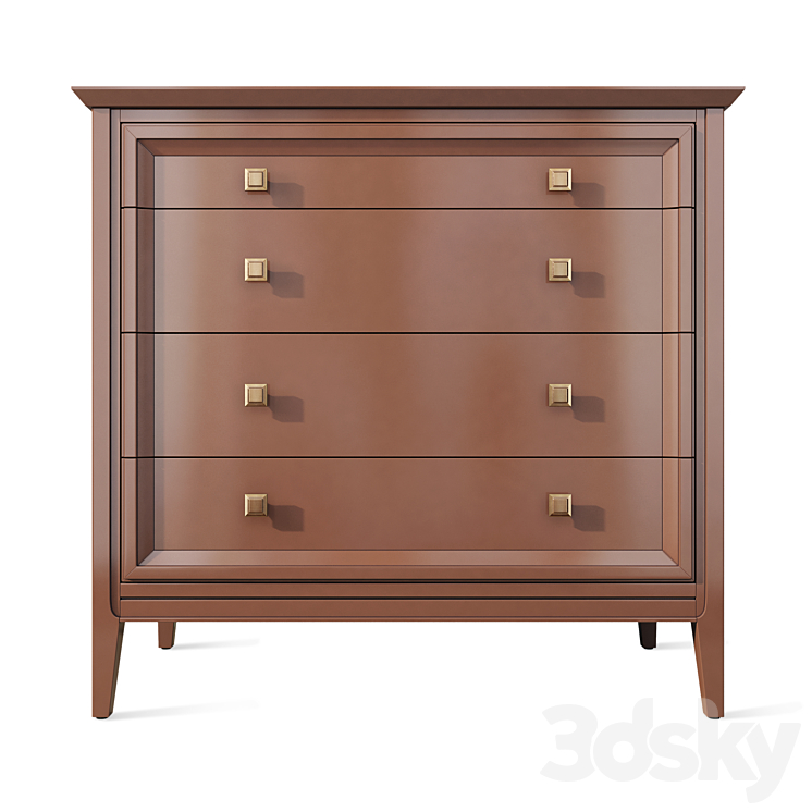 TV cabinet chest of drawers for clothes Tesoro Aletan 3DS Max Model - thumbnail 2