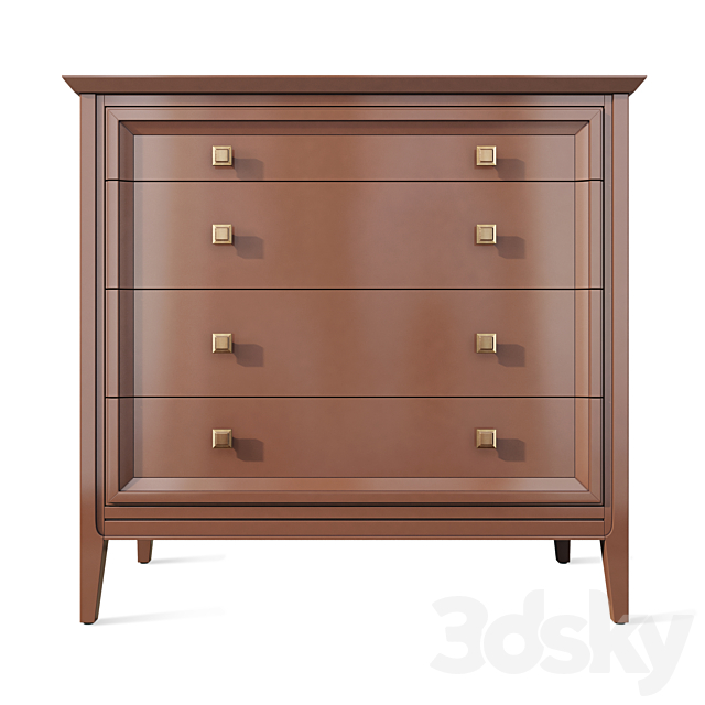 TV cabinet chest of drawers for clothes Tesoro Aletan 3DS Max Model - thumbnail 2