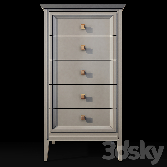 TV cabinet chest of drawers for clothes Tesoro Aletan 3DS Max Model - thumbnail 4