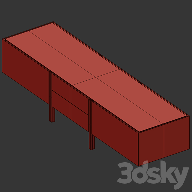 TV cabinet Edge 3DSMax File - thumbnail 2