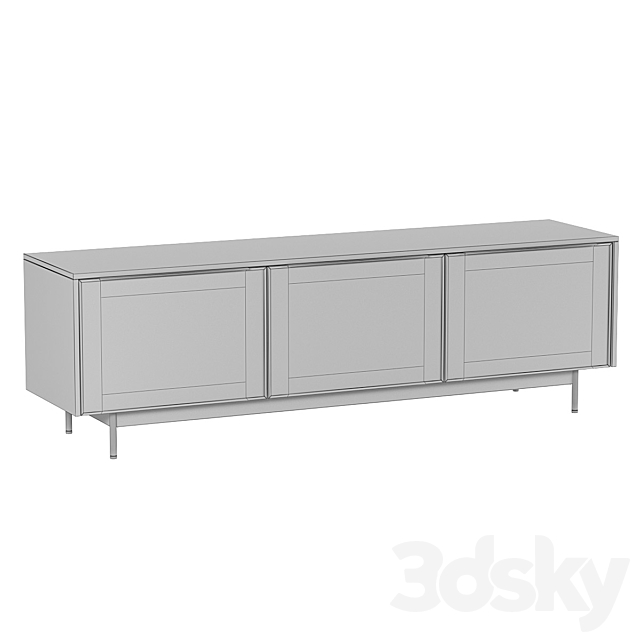 TV cabinet with doors RANNÄS IKEA 3DS Max Model - thumbnail 2