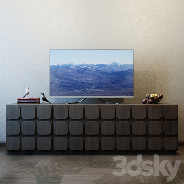 TV Furniture Sorrento 3ds Max - thumbnail 1