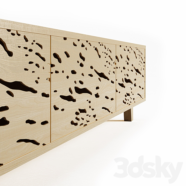 TV rack Archpole NATURALE 3DS Max Model - thumbnail 2