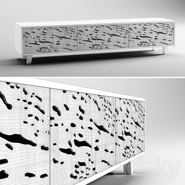 TV rack Archpole NATURALE 3DS Max Model - thumbnail 3